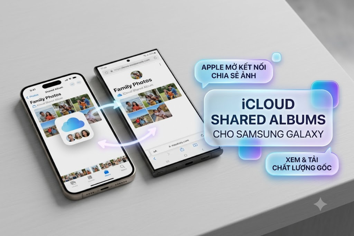Apple Mở Album Chia Sẻ iCloud Cho Điện Thoại Samsung Galaxy: Cực Dễ