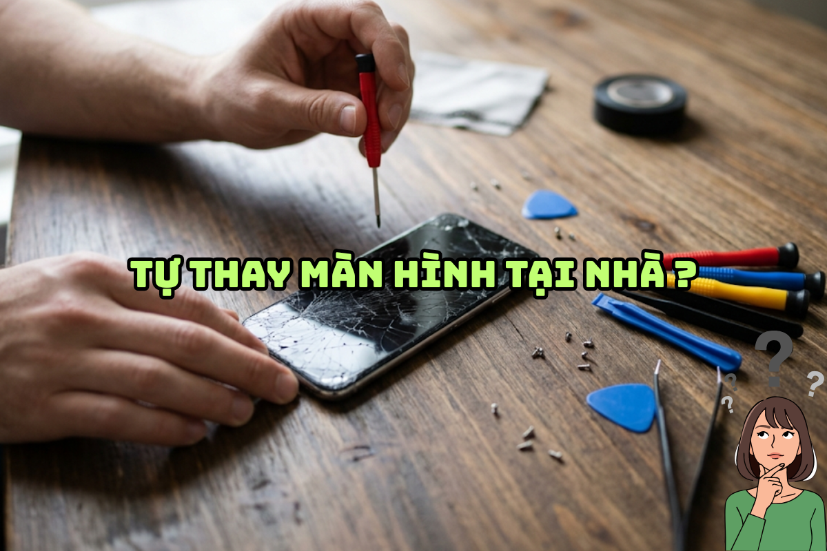 Có nên tự thay màn hình điện thoại tại nhà? 5 rủi ro cực lớn bạn nên biết