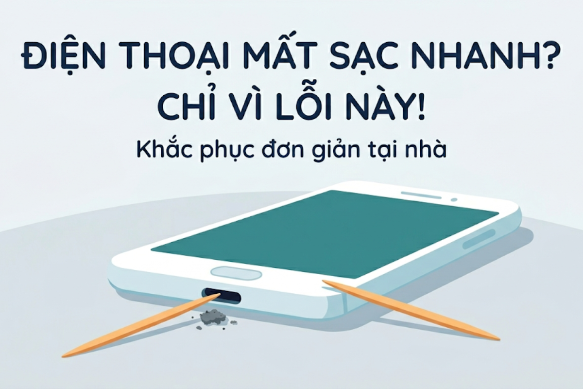 Điện thoại mất sạc nhanh: Chi tiết cực nhỏ bạn thường bỏ qua