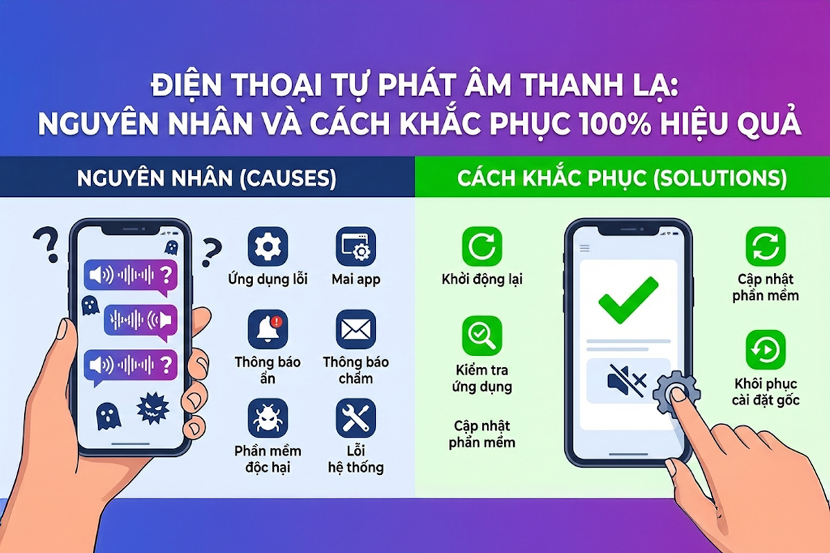 Điện thoại tự phát âm thanh lạ: Nguyên nhân và Cách khắc phục 100% hiệu quả