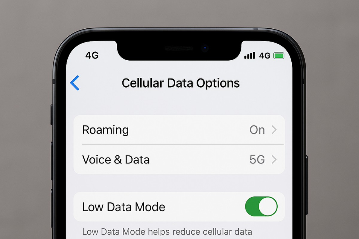 Giới hạn dữ liệu khi dùng 5G