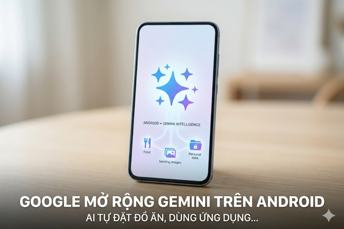 Google mở rộng Gemini Intelligence trên Android: AI tự dùng app, đặt đồ ăn