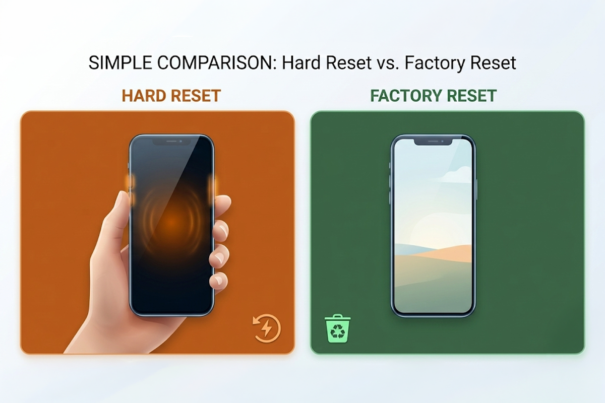 Hard reset và Khôi phục cài đặt gốc khác nhau thế nào? Hard reset và Khôi phục cài đặt gốc khác nhau thế nào?