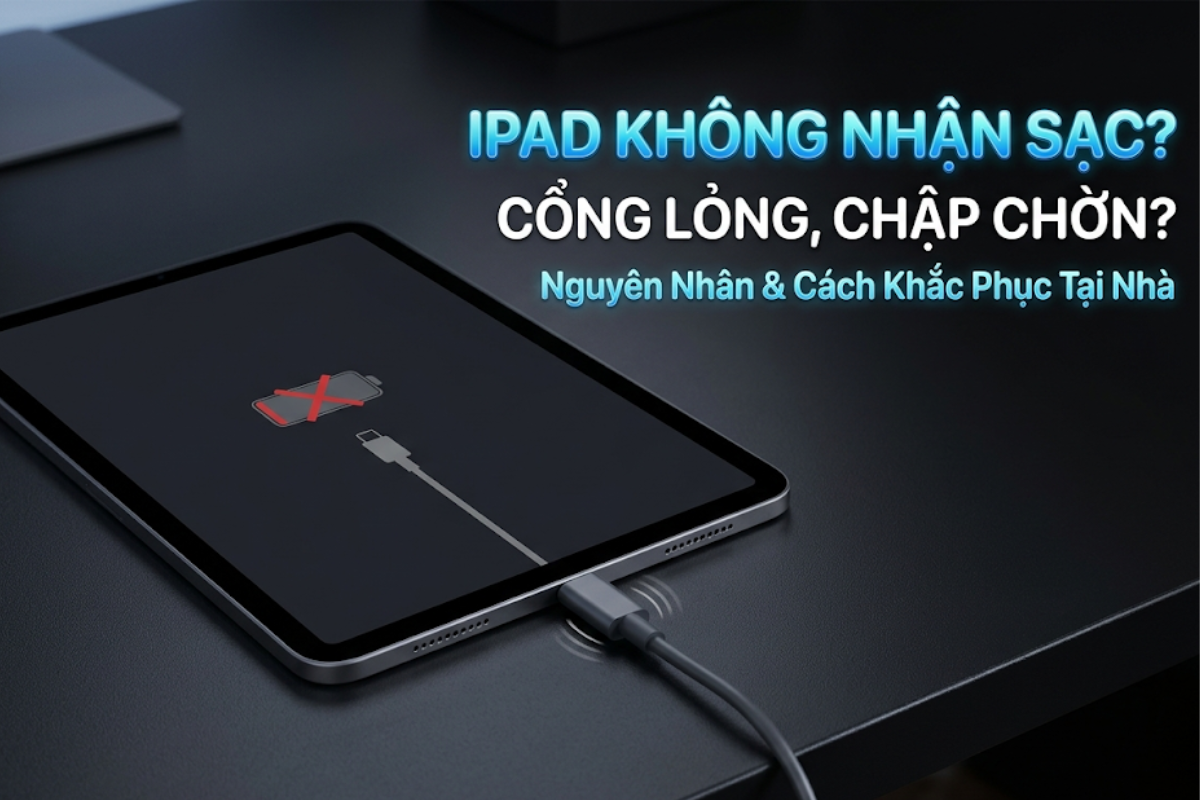 iPad Không Nhận Sạc, Cổng Sạc Chập Chờn? Cách Khắc Phục Tại Nhà
