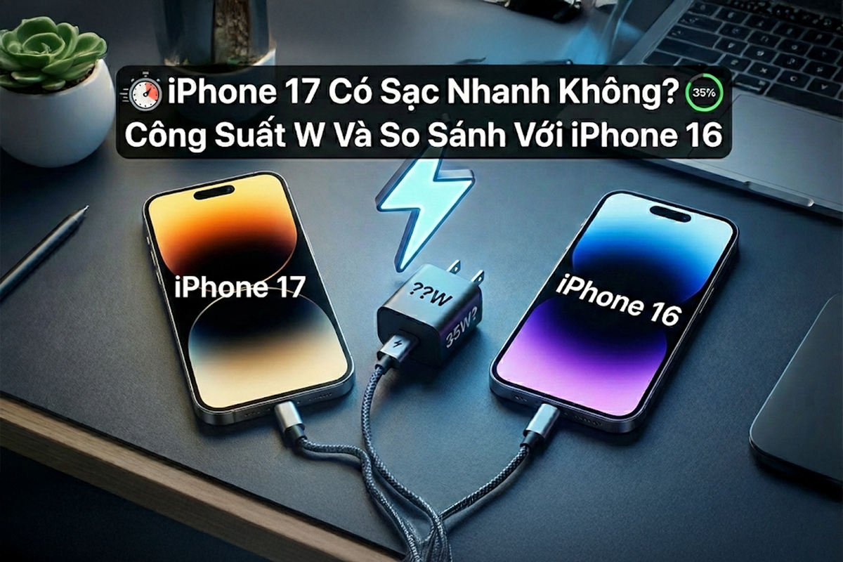 iPhone 17 Có Sạc Nhanh Không? Công Suất W Và So Sánh Với iPhone 16