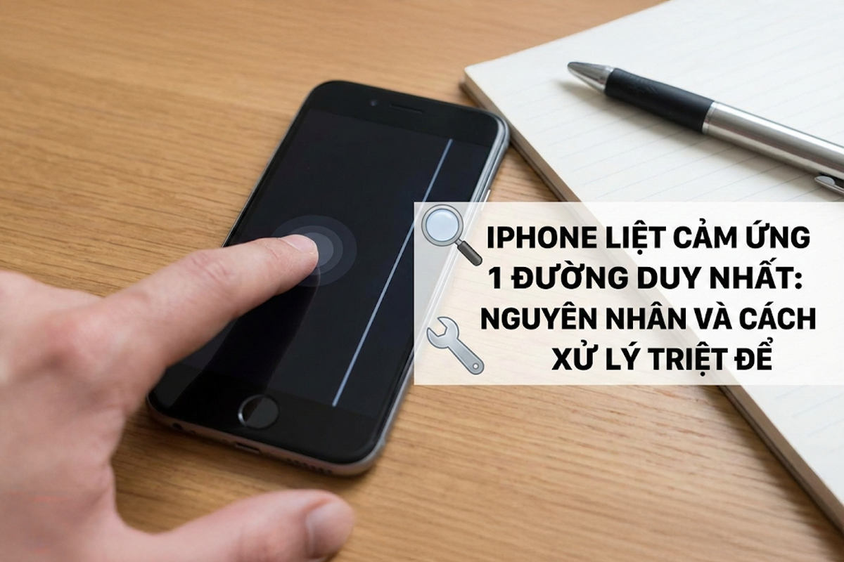 iPhone liệt cảm ứng 1 đường duy nhất: Nguyên nhân và cách xử lý triệt để