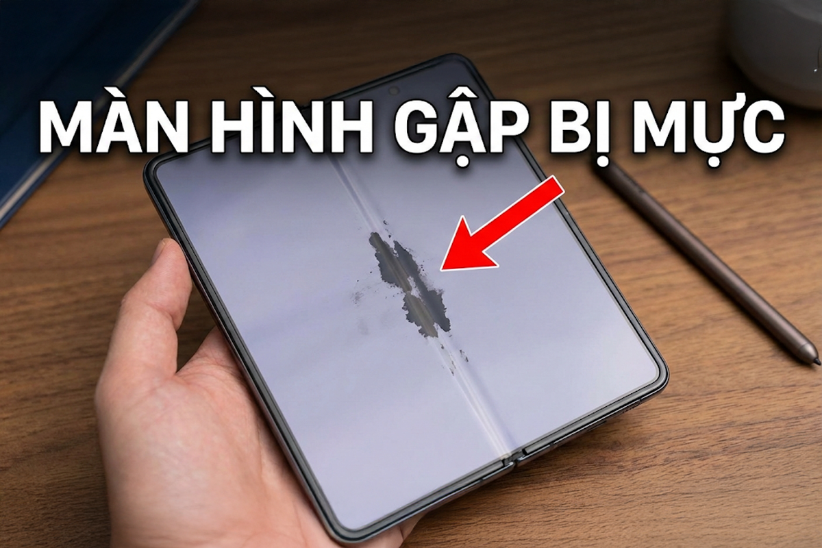 Màn hình gập bị mực ngay khớp gập: Nguyên nhân, cách khắc phục và có nên thay màn?