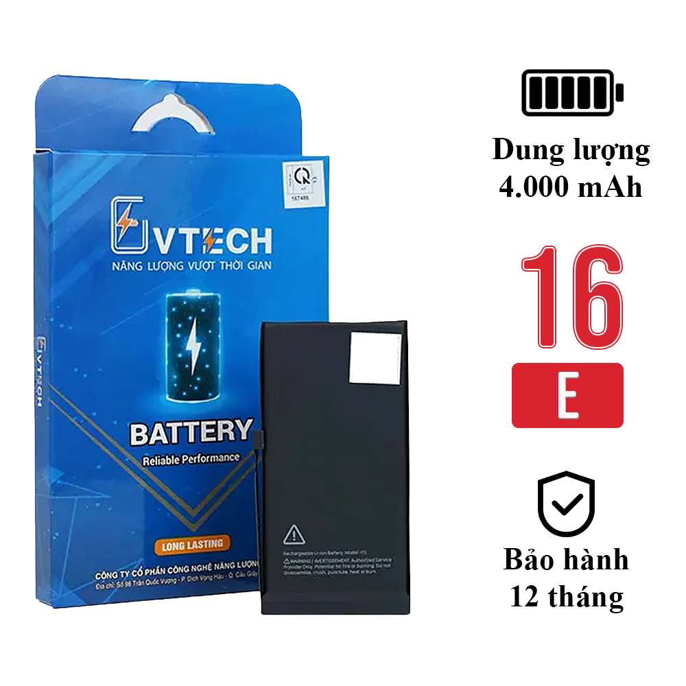 Pin EU iPhone 16e (Dung lượng chuẩn & dung lượng cao) – Pin thay thế chất lượng cao