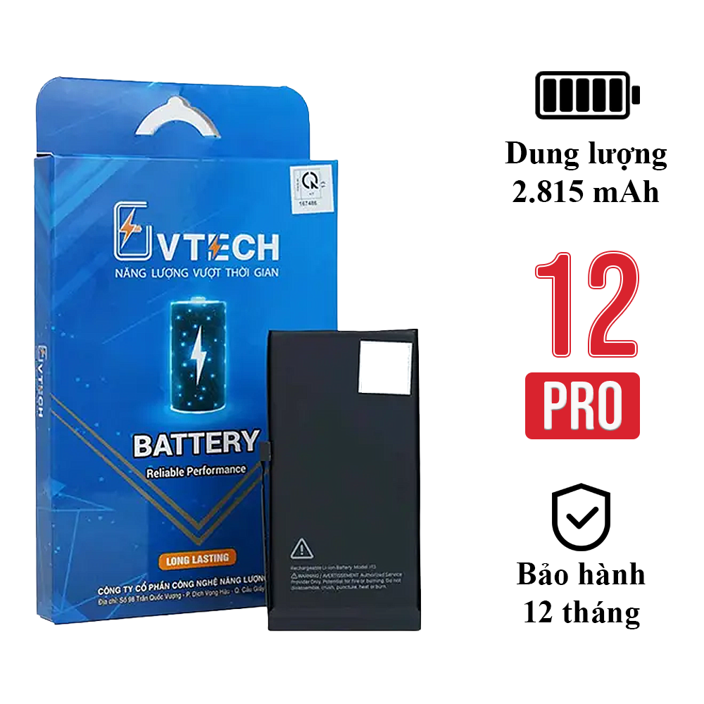 Pin EU iPhone 12 Pro (Dung lượng chuẩn & dung lượng cao) – Pin thay thế chất lượng cao