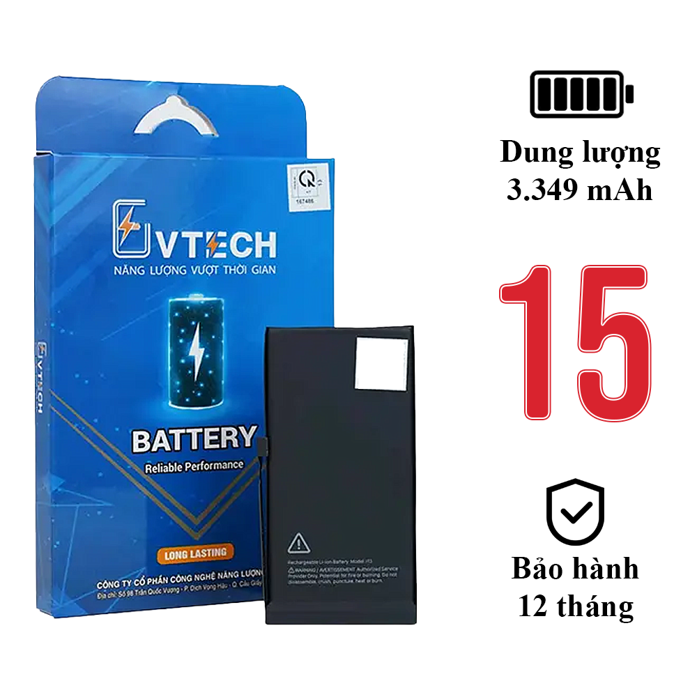Pin EU iPhone 15 (Dung lượng chuẩn & dung lượng cao) – Pin thay thế chất lượng cao