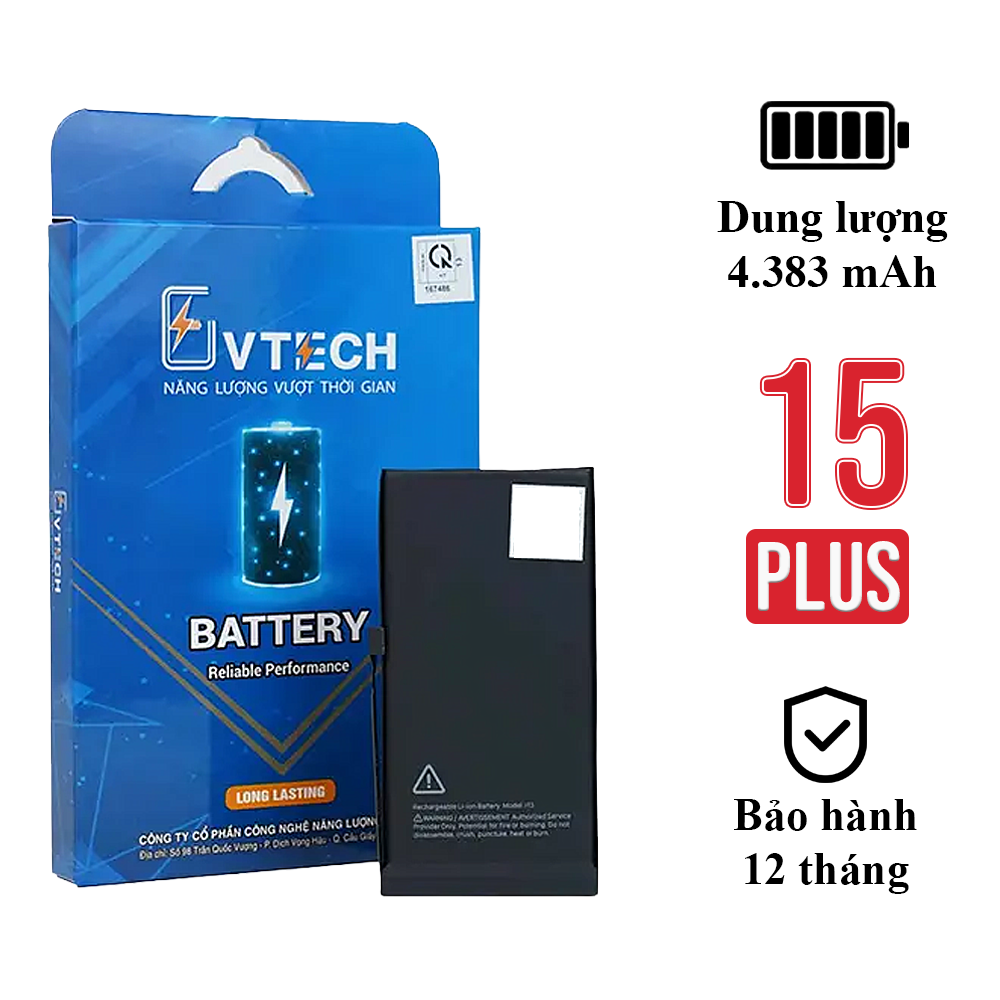 Pin EU iPhone 15 Plus (Dung lượng chuẩn & dung lượng cao) – Pin thay thế chất lượng cao