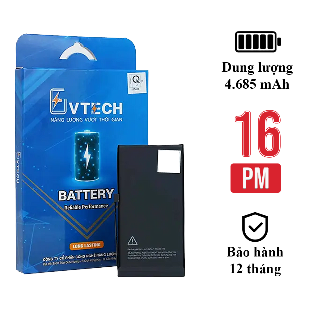 Pin EU iPhone 16 Pro Max (Dung lượng chuẩn & dung lượng cao) – Pin thay thế chất lượng cao