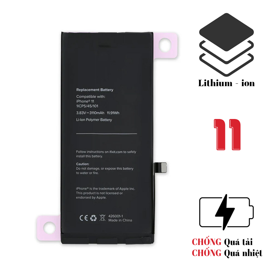 Pin iPhone 11 dung lượng cao - Chính hãng