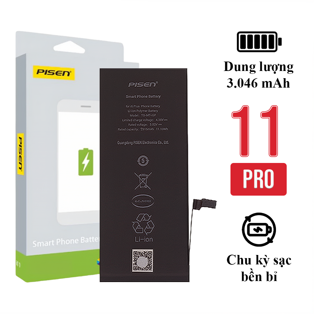 Pin iPhone 11 Pro chính hãng Pisen