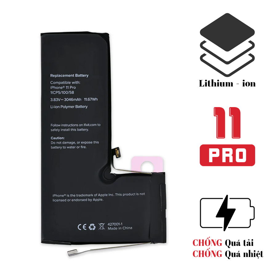 Pin iPhone 11 Pro dung lượng cao - Chính hãng