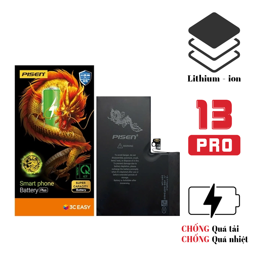 Pin iPhone 13 Pro dung lượng cao - Chính hãng Pisen