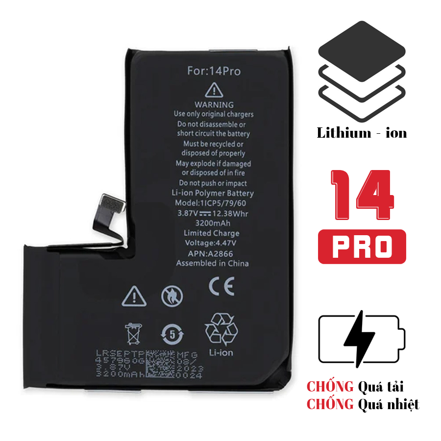 Pin iPhone 14 Pro dung lượng chuẩn - Chính hãng