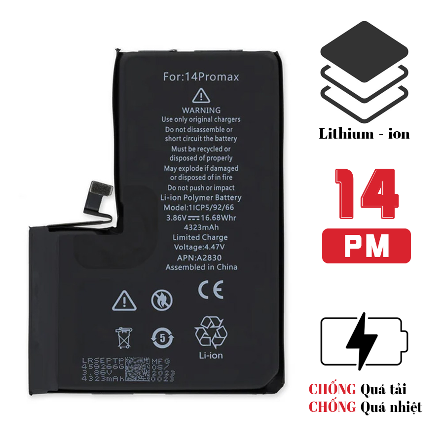 Pin iPhone 14 Pro Max dung lượng chuẩn - Chính hãng