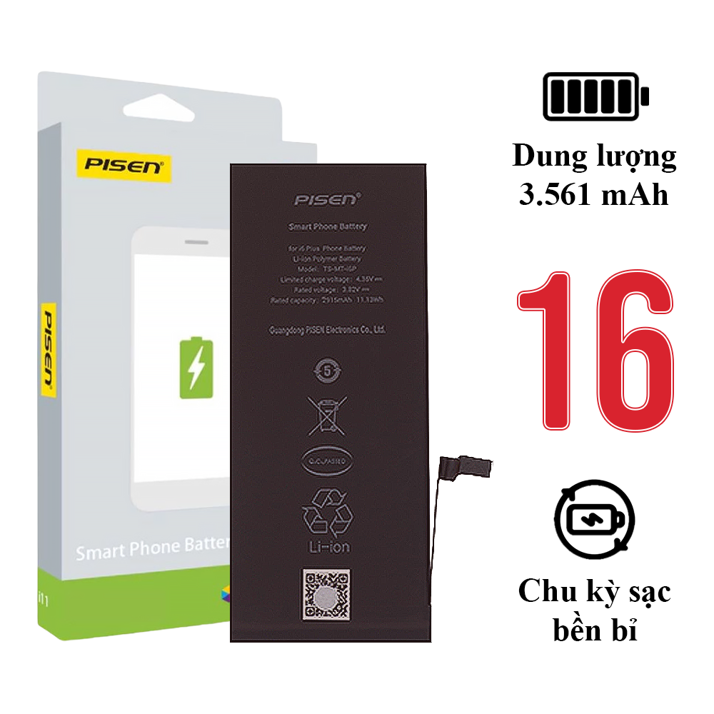 Pin iPhone 16 chính hãng Pisen