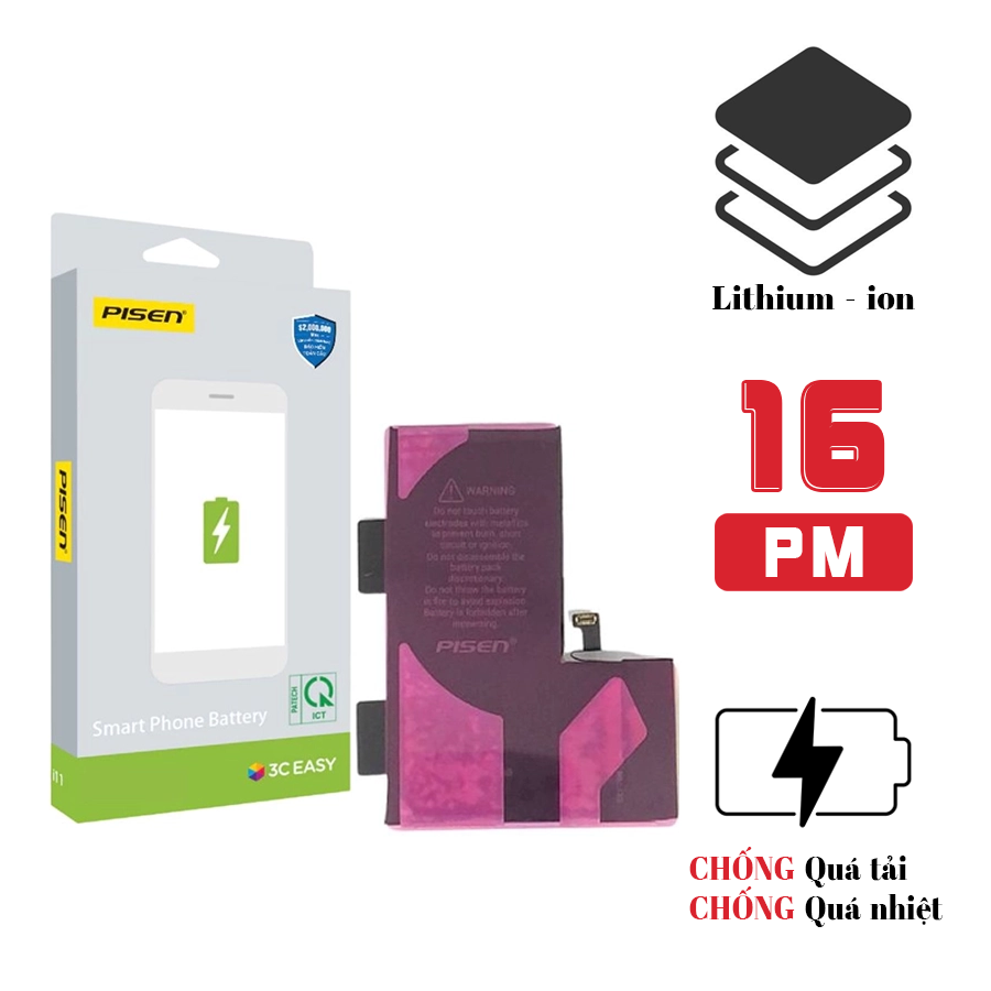 Pin iPhone 16 Pro Max Zin – Chính Hãng Pisen