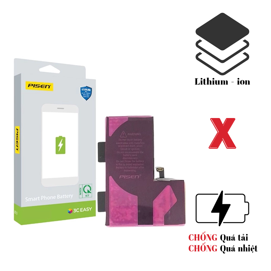 Pin iPhone X - Chính hãng Pisen