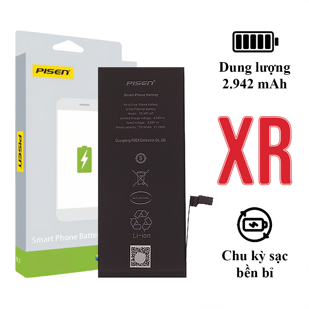 Pin iPhone XR chính hãng Pisen