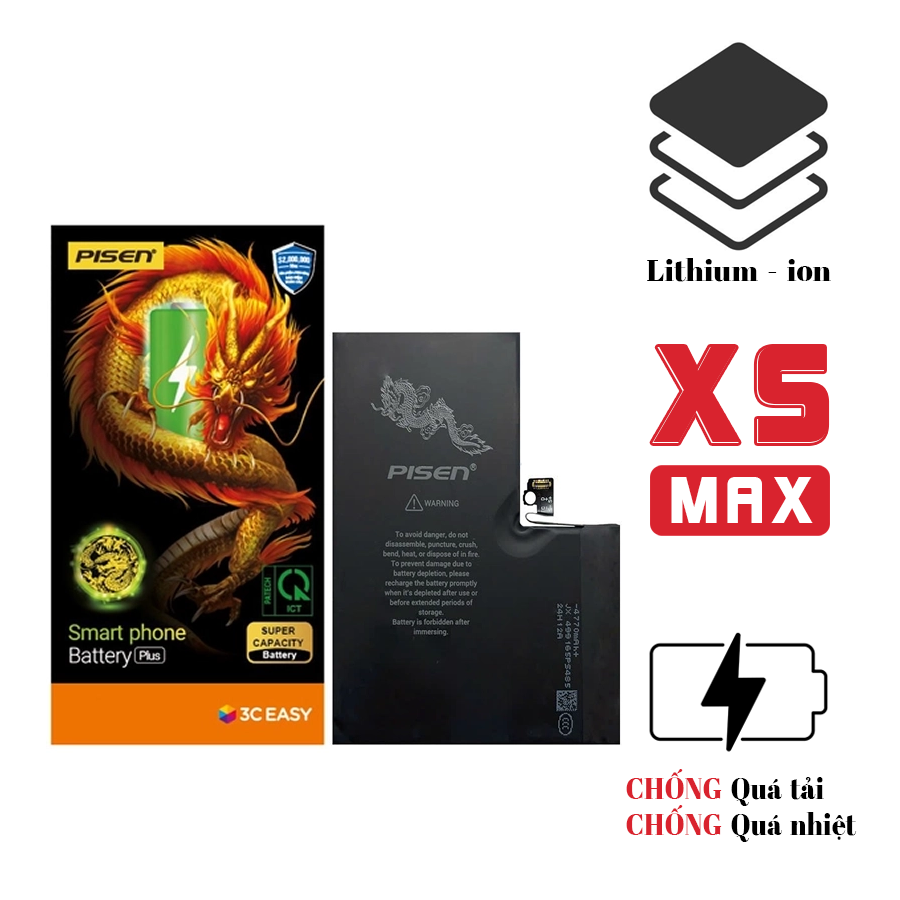 Pin iPhone XS Max dung lượng cao - Chính hãng Pisen