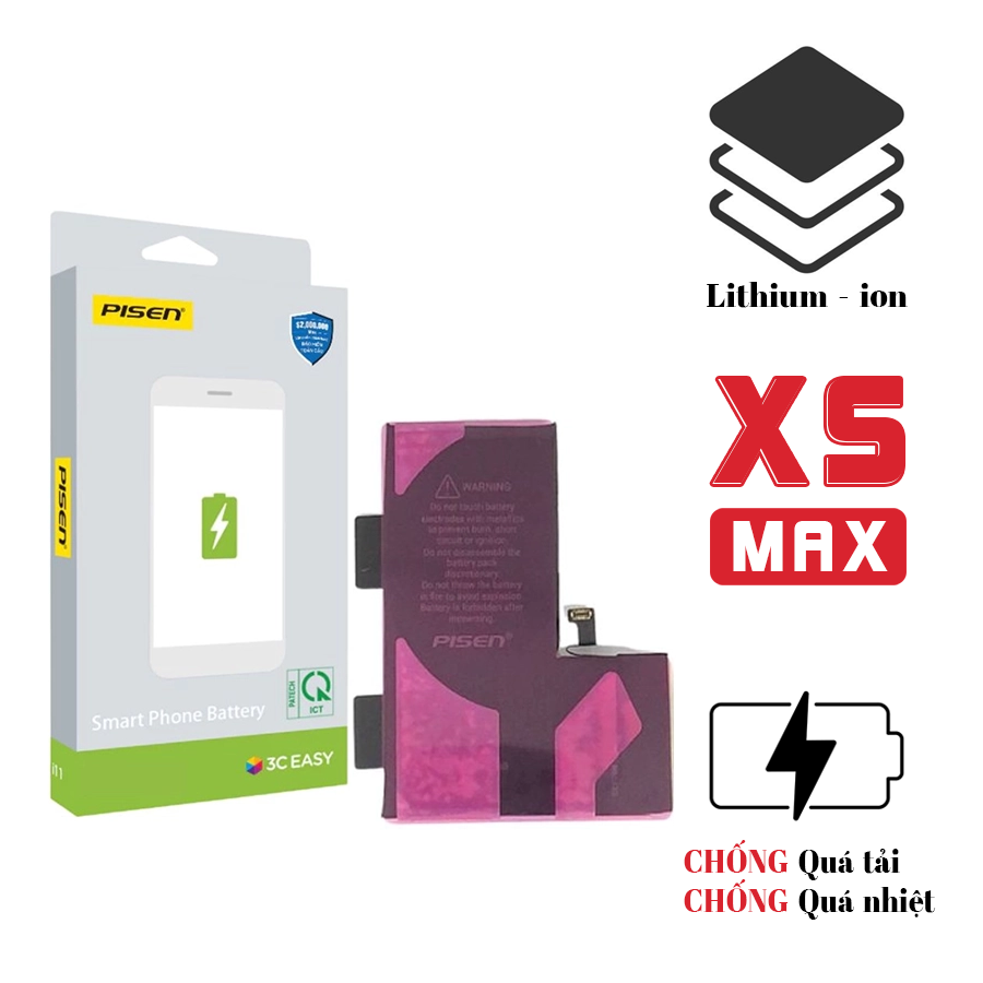 Pin iPhone XS Max dung lượng chuẩn - Chính hãng Pisen