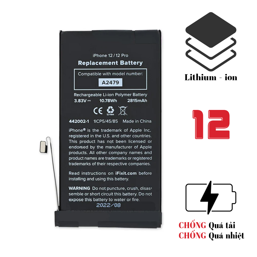Pin iPhone 12 dung lượng cao - Chính hãng