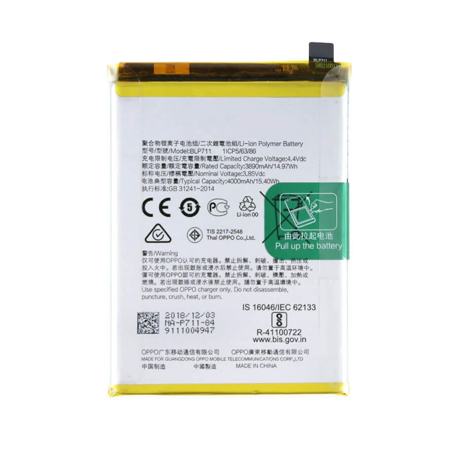 Thay pin Oppo A1k