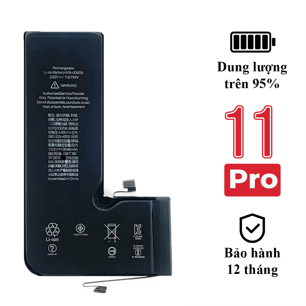 Pin Zin Tháo Máy iPhone 11 Pro Dung Lượng Trên 95% – Pin Chính Hãng Apple