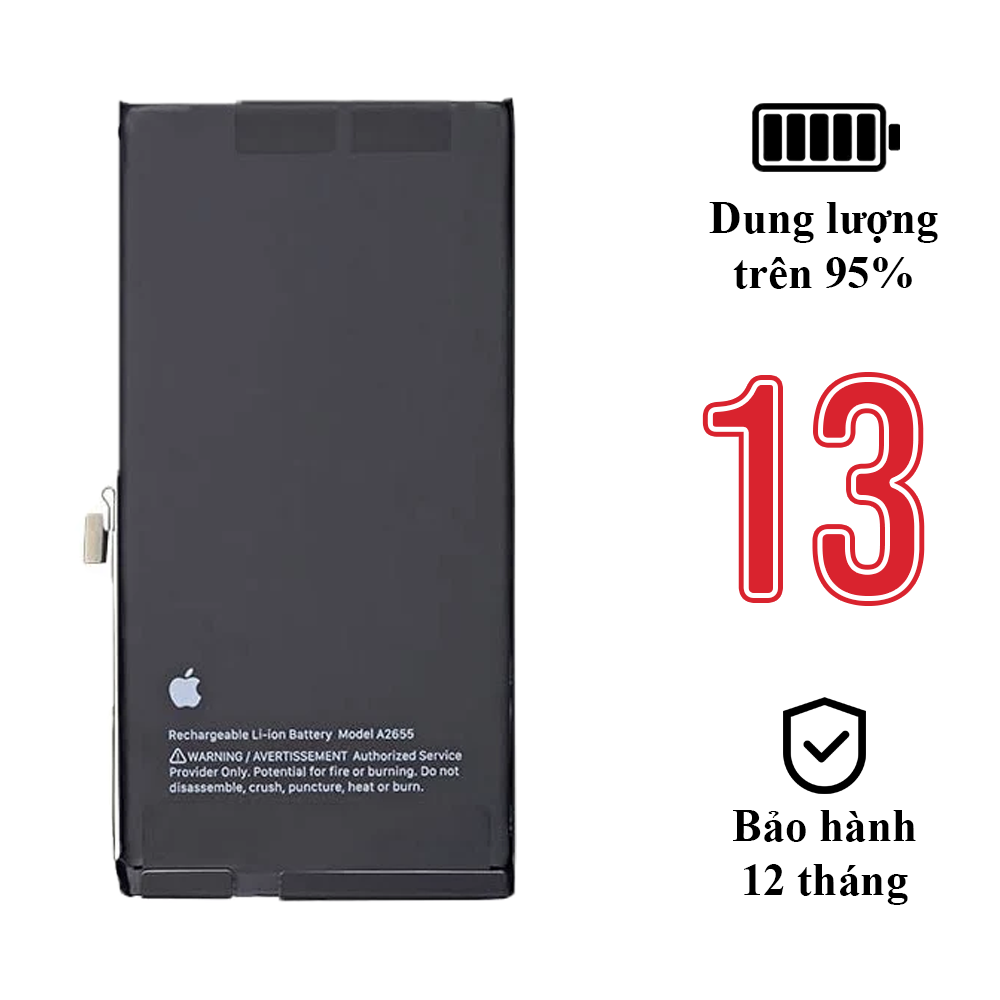 Pin Zin Tháo Máy iPhone 13 Dung Lượng Trên 95% – Pin Chính Hãng Apple