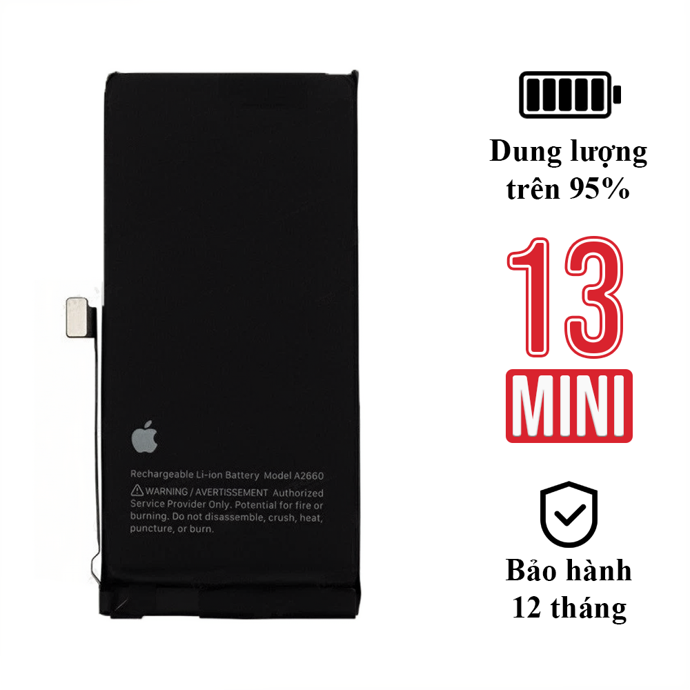 Pin Zin Tháo Máy iPhone 13 Mini Dung Lượng Trên 95% – Pin Chính Hãng Apple