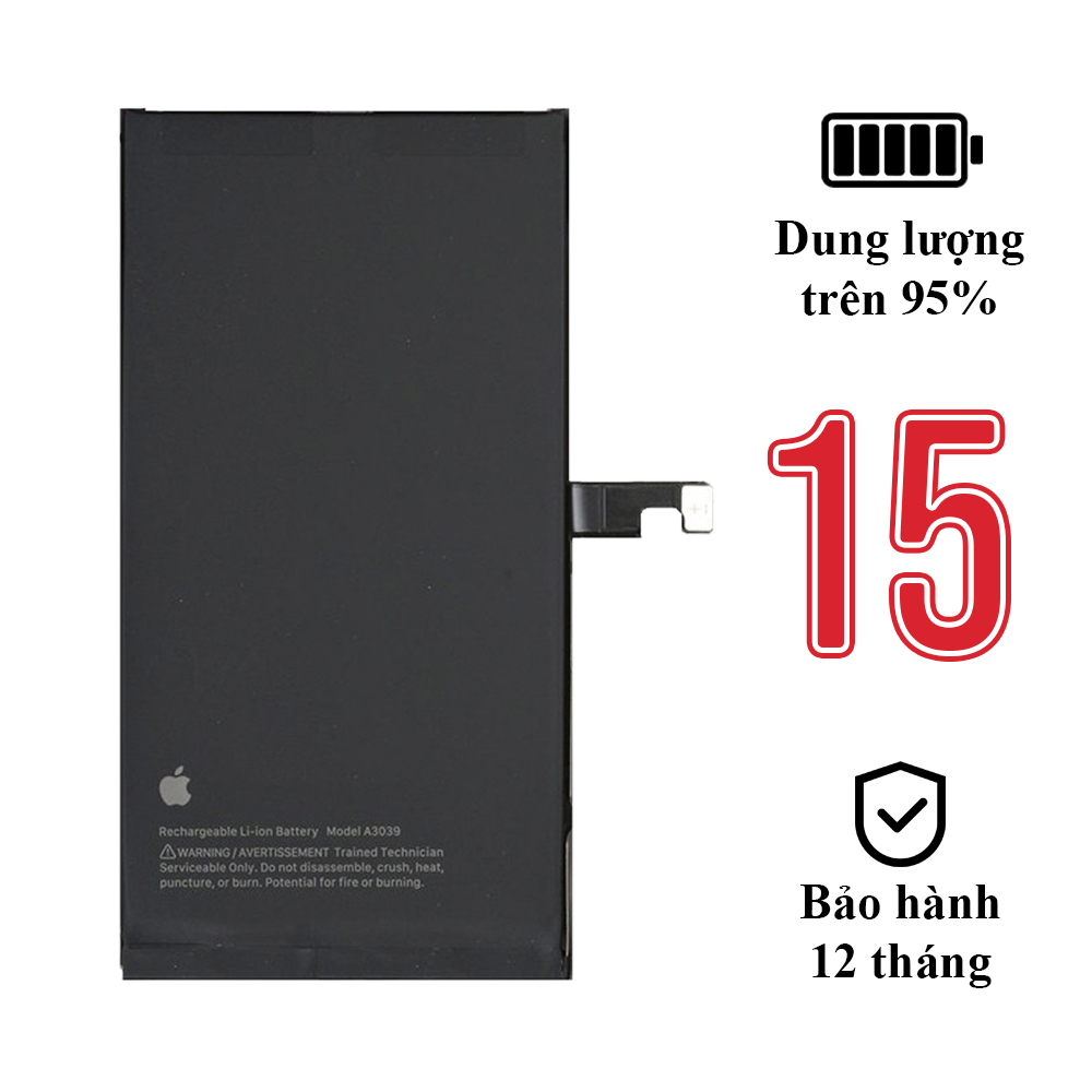 Pin Zin Tháo Máy iPhone 15 Dung Lượng Trên 95% – Pin Chính Hãng Apple