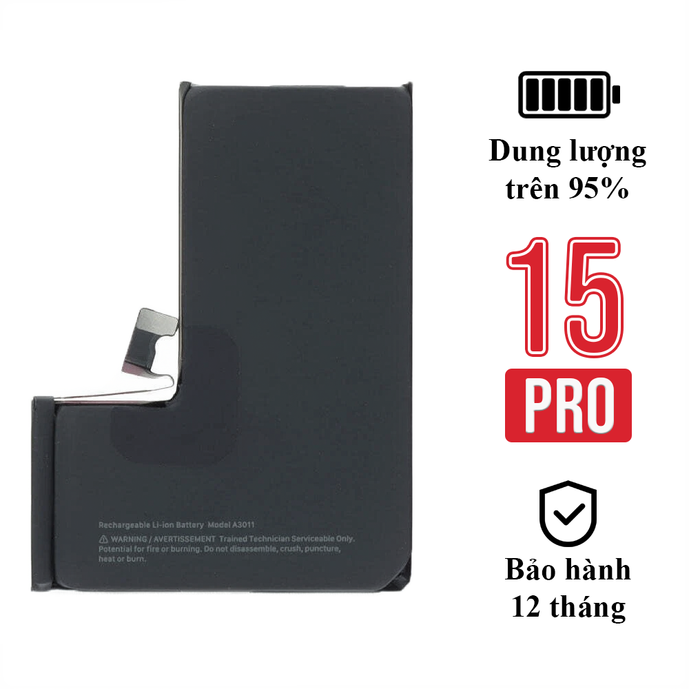 Pin Zin Tháo Máy iPhone 15 Pro Dung Lượng Trên 95% – Pin Chính Hãng Apple