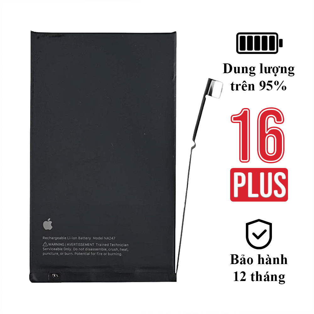 Pin Zin Tháo Máy iPhone 16 Plus Dung Lượng Trên 95% – Pin Chính Hãng Apple