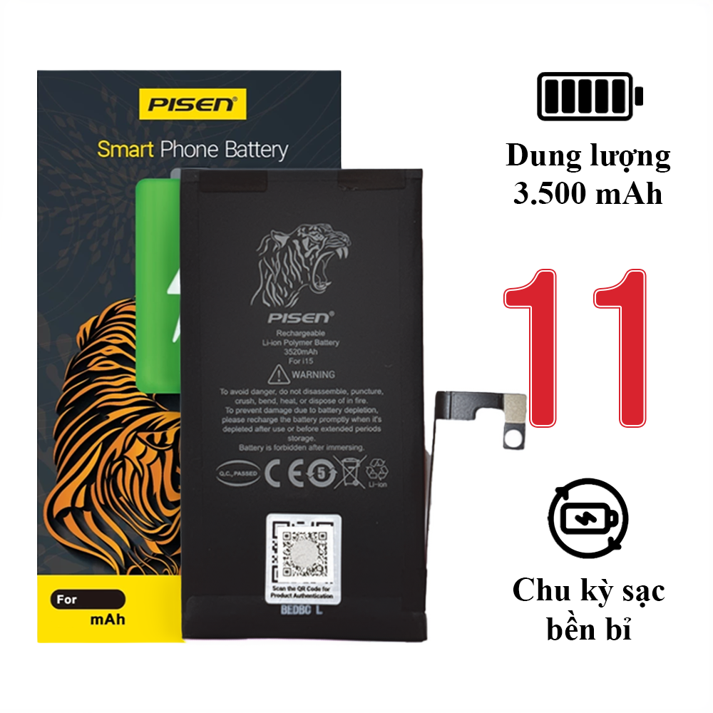 Pin iPhone 11 chính hãng Pisen