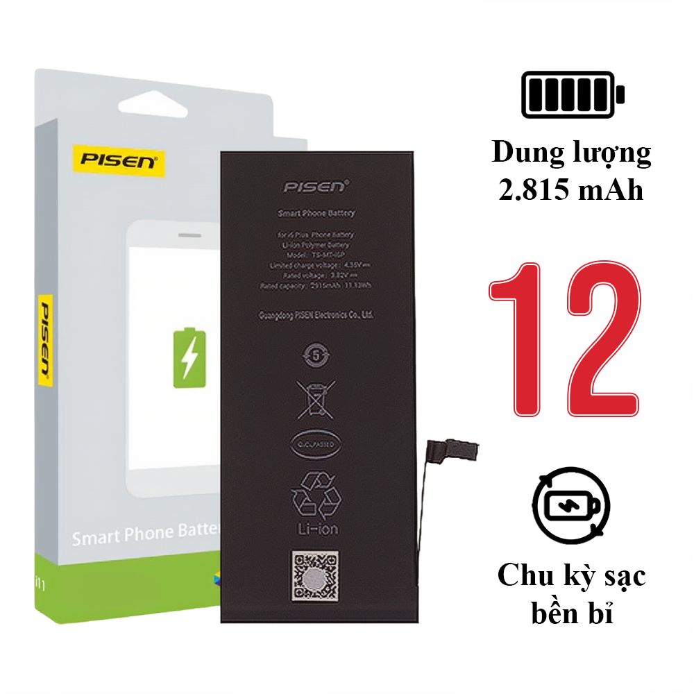 Pin iPhone 12 chính hãng Pisen