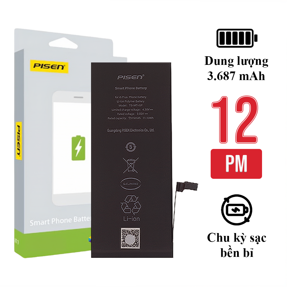 Pin iPhone 12 Pro Max chính hãng Pisen