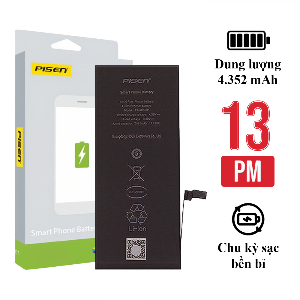 Pin iPhone 13 Pro Max chính hãng Pisen