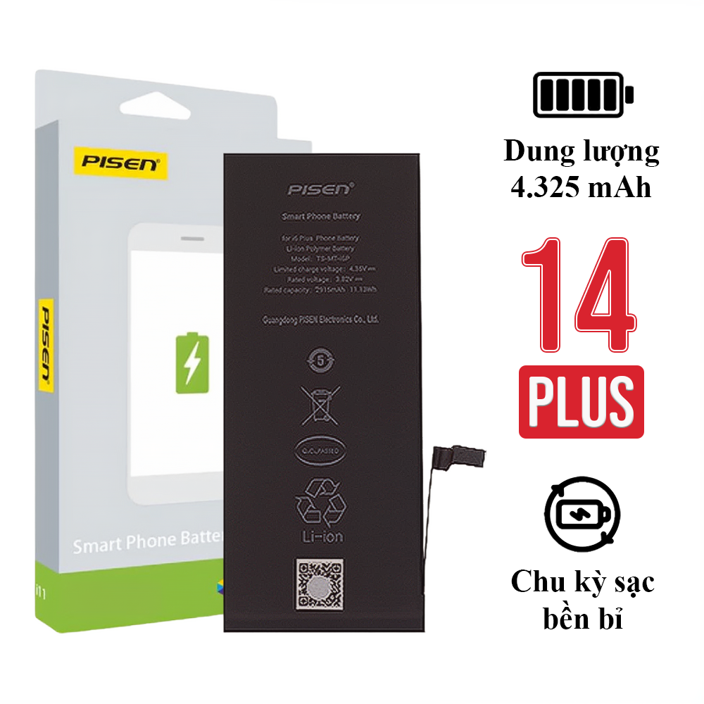 Pin iPhone 14 Plus chính hãng Pisen