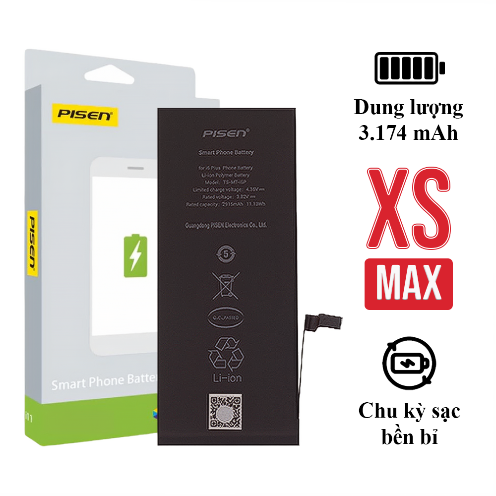 Pin iPhone XS Max chính hãng Pisen