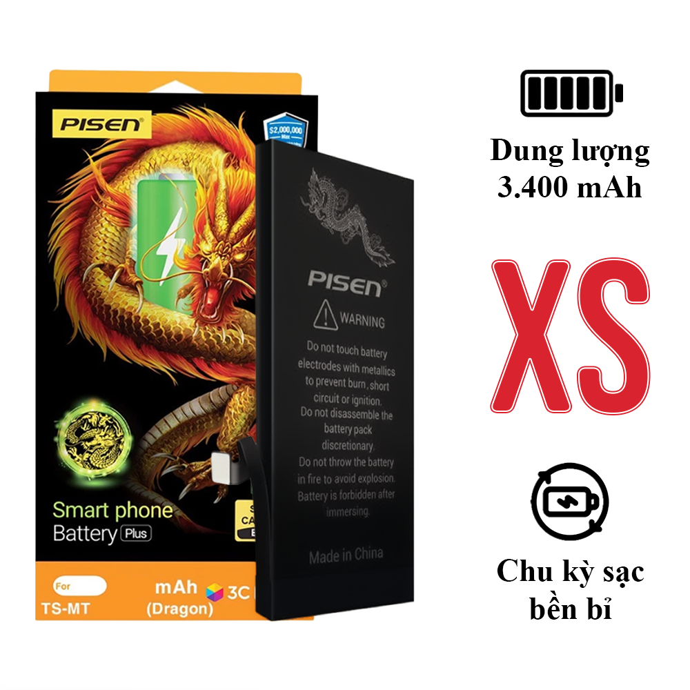 Pin iPhone XS chính hãng Pisen