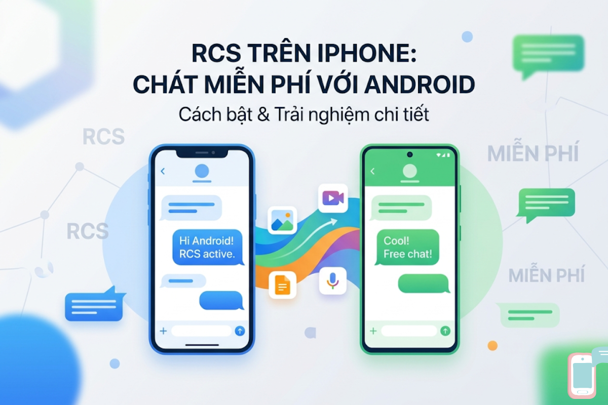 RCS trên iPhone là gì? Cách bật nhắn tin miễn phí với Android cực dễ