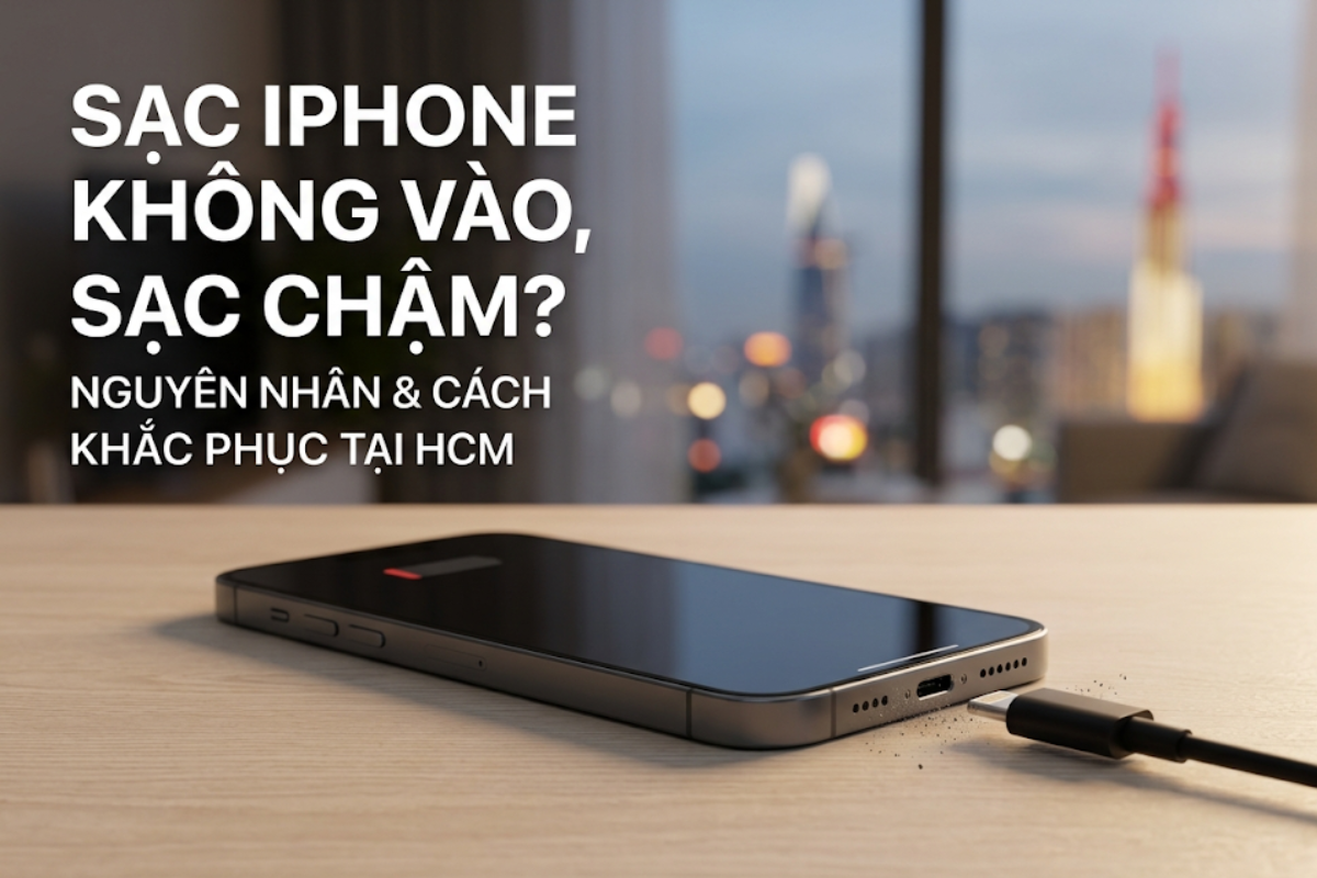 Sạc iPhone không vào, sạc chậm? Nguyên nhân và cách xử lý tại nhà