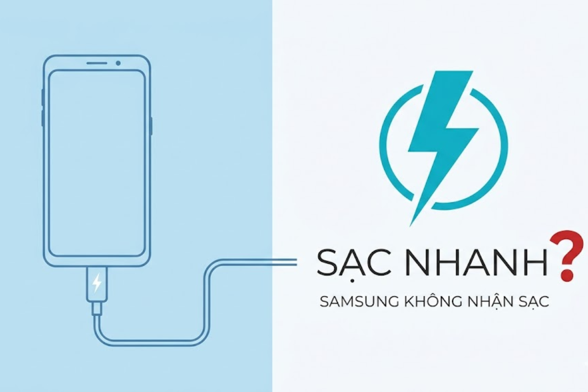 Samsung không nhận sạc nhanh? 7 cách sửa lỗi hiệu quả tại nhà
