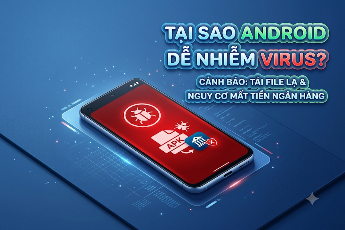 Tại sao Android dễ nhiễm virus? Cách bảo vệ tài khoản ngân hàng