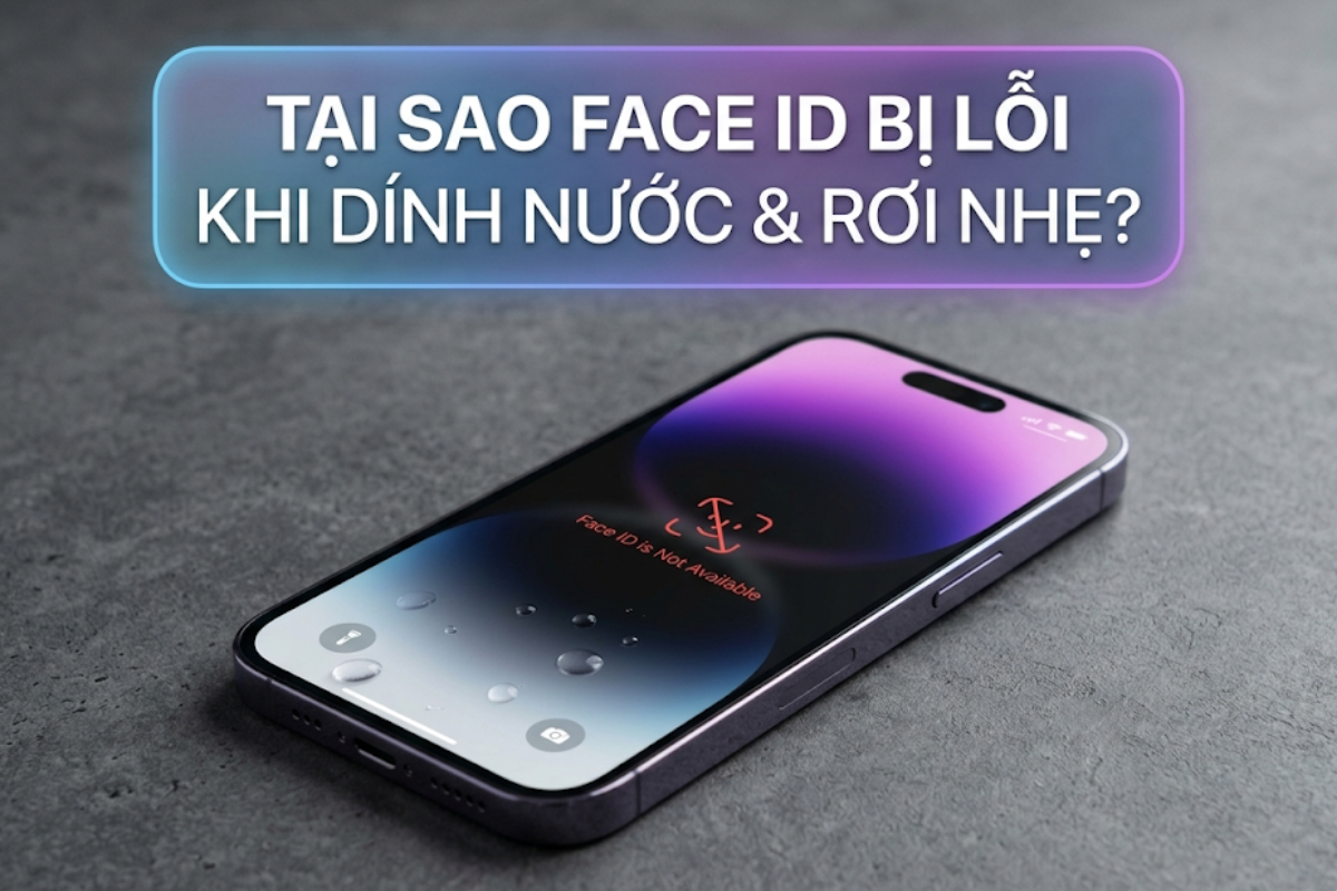 Tại sao Face ID không dùng được khi vào nước ít hoặc rơi nhẹ?