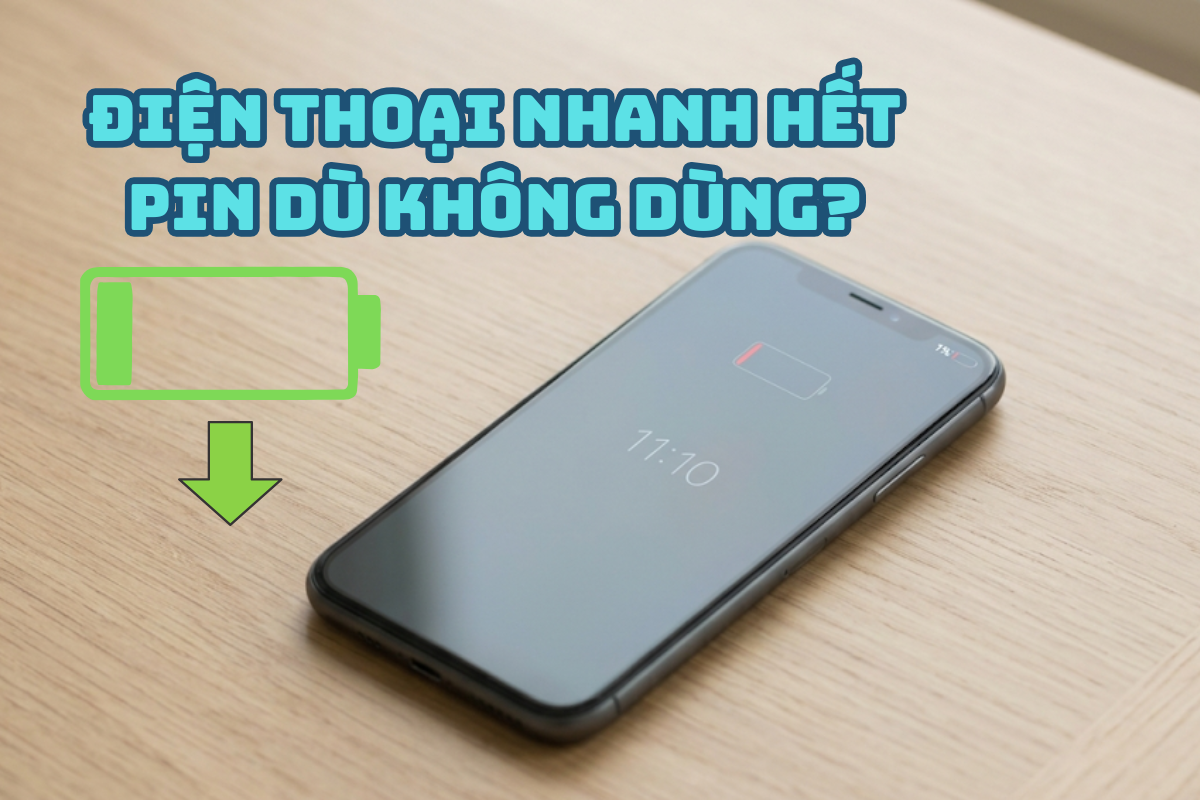 Điện thoại nhanh hết pin dù không sử dụng? 7 Nguyên nhân & Cách sửa