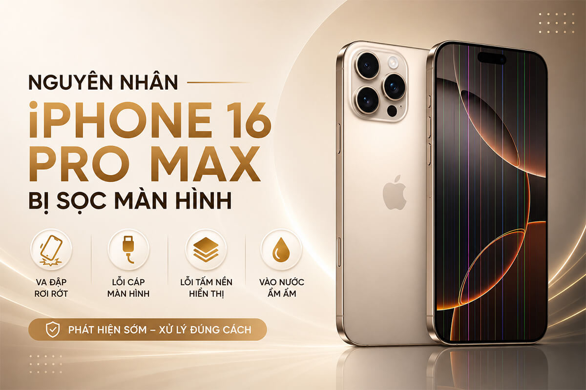 Nguyên nhân iPhone 16 Pro Max bị sọc màn hình
